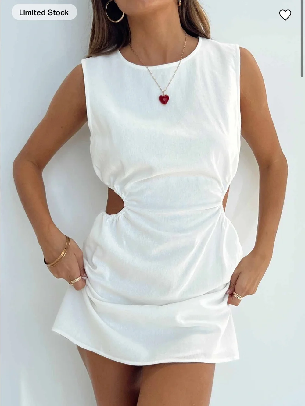Princess Polly White Cutout Sleeveless Mini Dress - Women